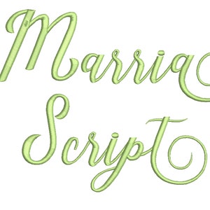 5 Size Marria script Font Embroidery Fonts BX 9 Formats Embroidery Pattern Machine BX Embroidery Fonts PES