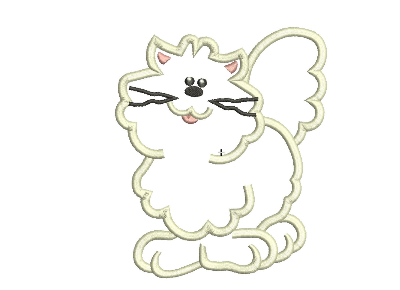 Cat Applique Design 5 Sizes Included.machine Embroidery - Etsy