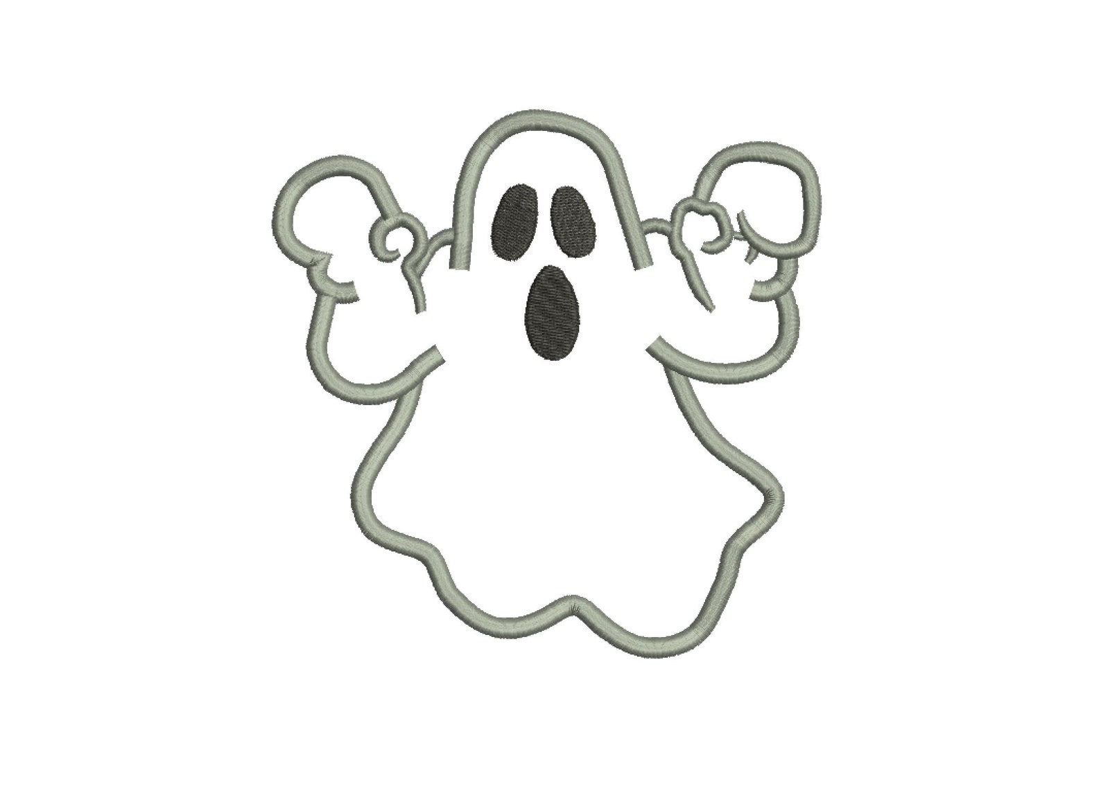 Ghost Applique Design 6 Sizes Included.machine Embroidery Etsy