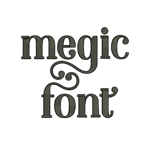 5 Size Megic Font Embroidery Fonts  8 Formats Embroidery Pattern Machine  Embroidery Fonts PES