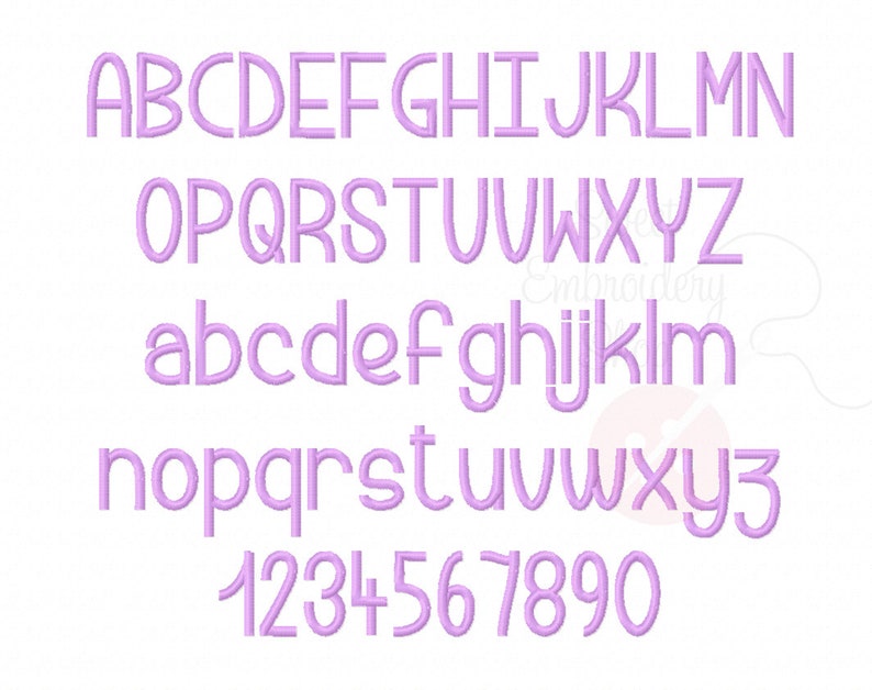 5 Sizes Peanutbutter Cookies Font Embroidery Fonts BX 9 Etsy