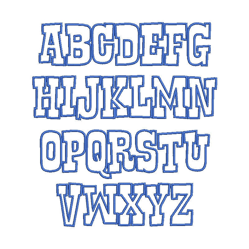 11 Size Rustler applique Font Embroidery Fonts BX 9 Etsy