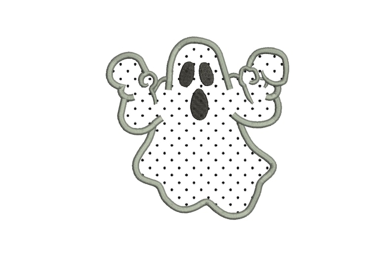 Ghost Applique Design 6 Sizes Included.machine Embroidery Etsy