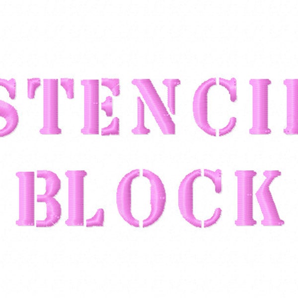 Block Font Stencil Etsy