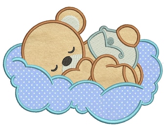 Baby bear3 Applique Design 8 sizes included.Machine embroidery design. Bear Embroidery design PES,Kid Embroidery, embroidery design,Applique