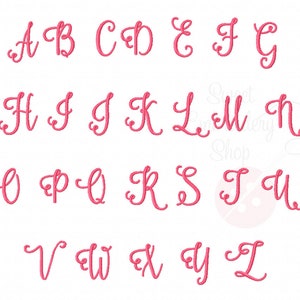 5 Sizes Rosalinda Font Embroidery Fonts BX Set 2 9 Formats Embroidery ...