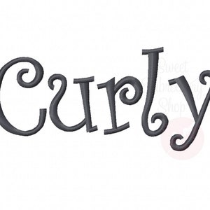 3 Size Curly Font Embroidery Fonts BX 9 Formats Embroidery Pattern Machine BX Embroidery Fonts PES