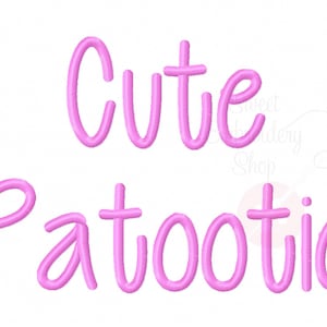 3 Size Cute Patootie Font Embroidery Fonts BX  9 Formats Embroidery Pattern Machine BX Embroidery Fonts PES