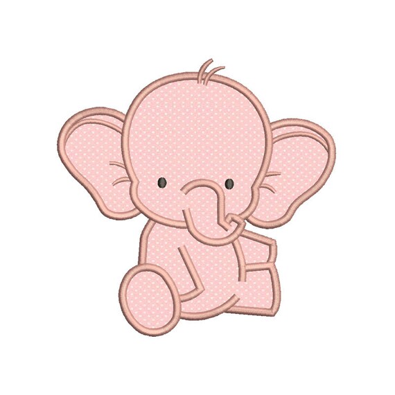 Elephant Applique Design 9 sizes included.Machine embroidery | Etsy