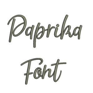 5 Size Paprika Font  Embroidery Fonts BX 9 Formats Embroidery Pattern Machine BX Embroidery Fonts PES