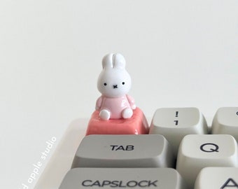 Miffy Artisan Keycap | Rabbit Keycap | Cute Keycaps | Handmade | Miffy Charm