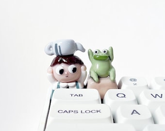 Greg & Frog Keycap | Over The Garden Wall Keycap | Artisan Keycap | Handmade