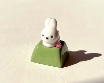 Miffy Artisan Keycap | Rabbit Keycap | Cute Keycaps | Handmade | Miffy Charm