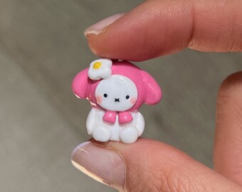 Miffy x My Melody Charm | Miffy Charm | Handmade Bag Charms | Miffy Phone Charms