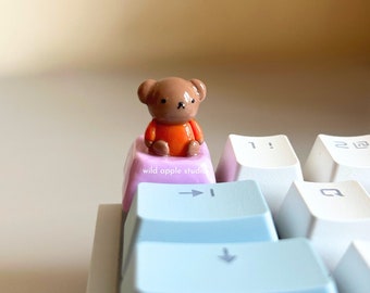 Boris Bear Artisan Keycap | Miffy Boris Keycap | Cute Keycaps | Handmade | Boris Charm