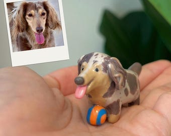 Custom Dog Figurine, Cute Pet Sculpture, Custom Pet Portrait