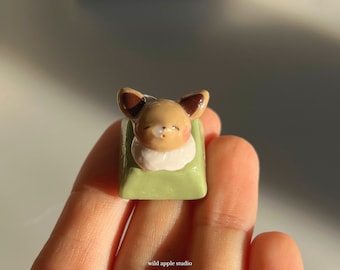 Sleepy Eevee Pokemon Keycap | Cute Keycaps | Handmade