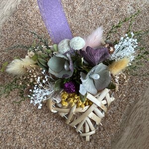 Rattan Heart Hydrangea Ornament | Dried Flower Ornament | Christmas Ornament