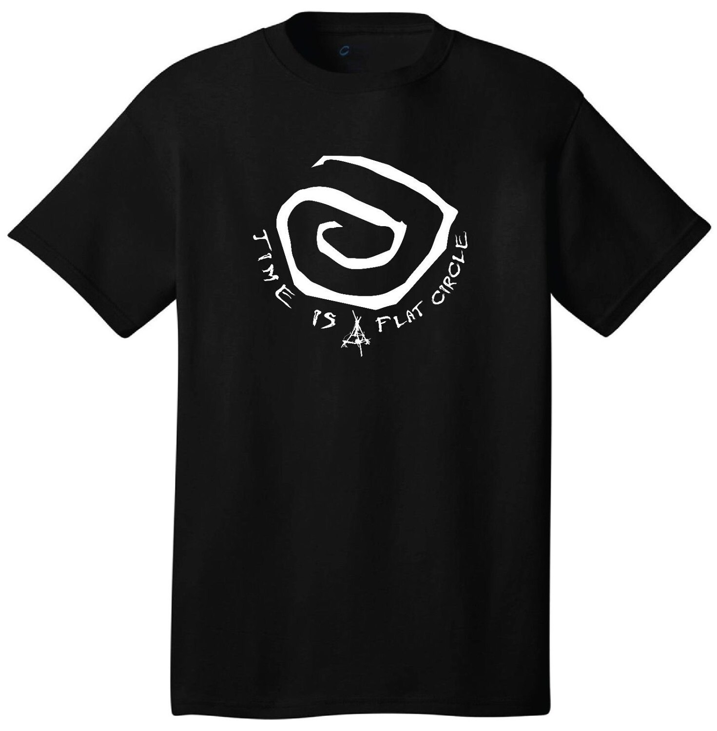 Time is a flat circle true detective t shirt short sleeve etsy