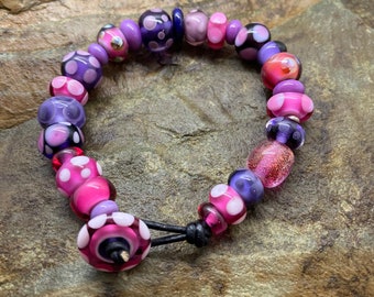 Funtime Lampwork Bead Bracelet