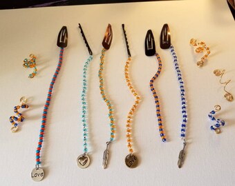 Beaded hair clip/bobby pin accessories