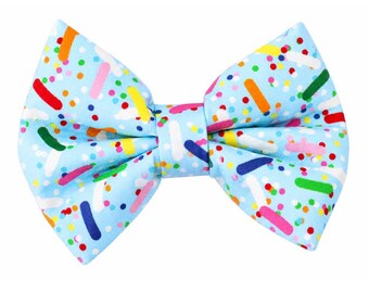 blue celebration bow tie by DAPPER DEXTER
