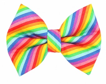 rainbow stripes pet bow tie by DAPPER DEXTER