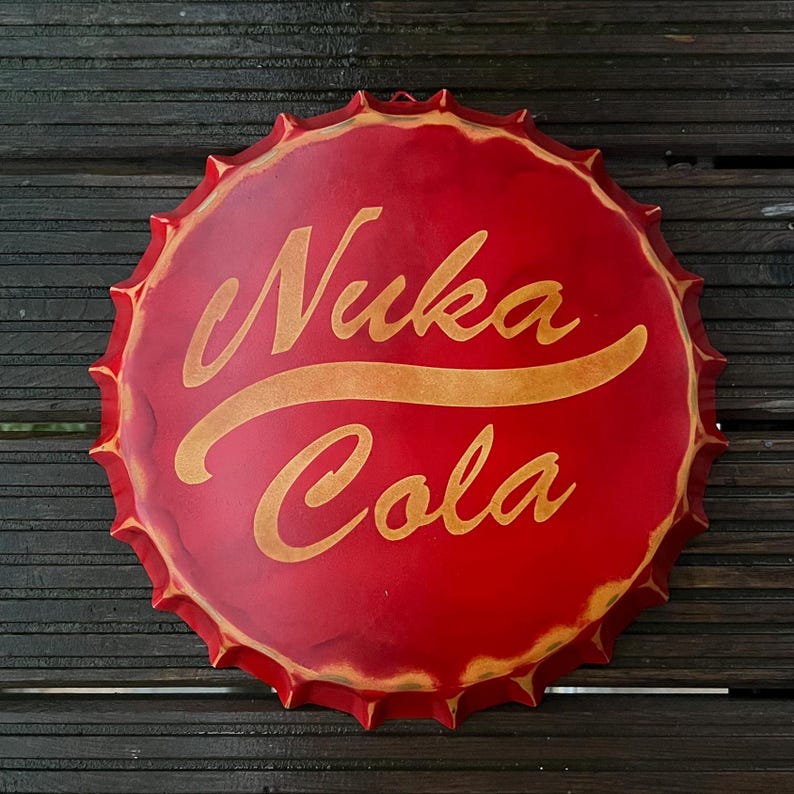 Fallout Nuka Cola Bottle Cap Wall Hanging Decoration - Etsy