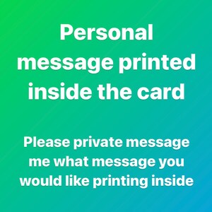 カードの内側にパーソナライズされたメッセージが印刷されます