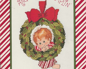 Angel Dumplin Cross Stitch Chart Booklet Christmas Holiday 11 Designs Vintage 80's Gloria & Pat