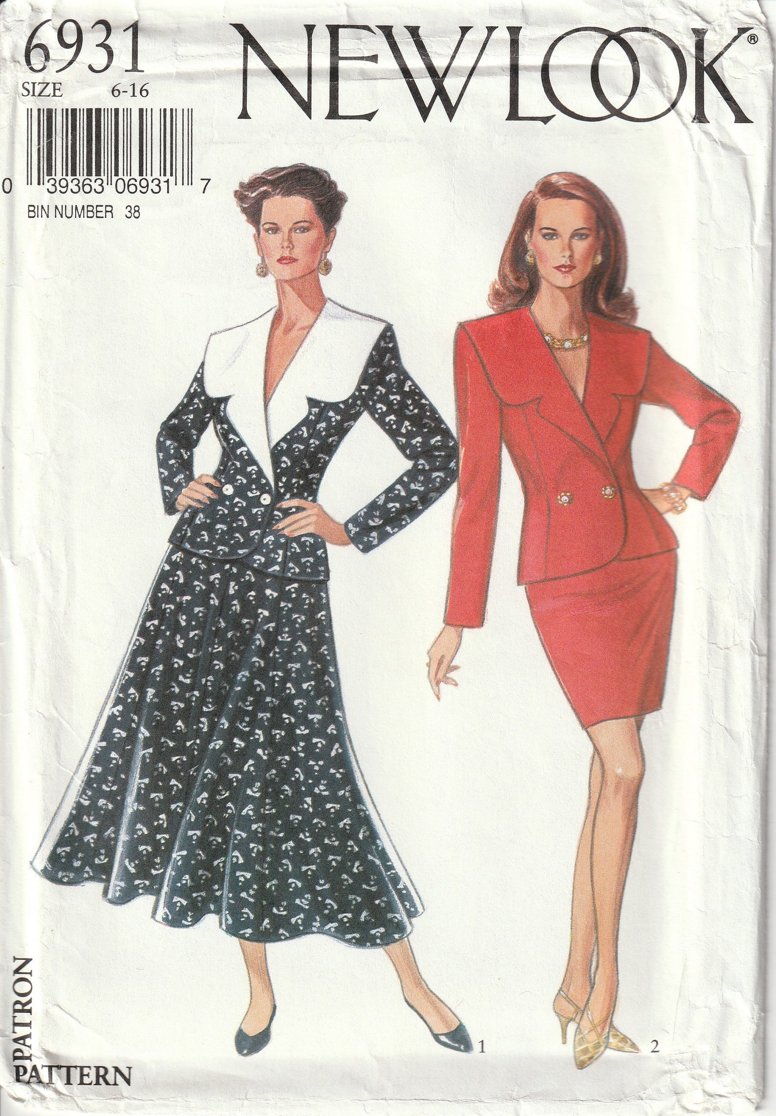 New Look 6931 Sewing Pattern Women Suit Shawl Collar Blazer Etsy