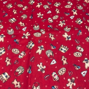Dianna Marcum Grandma’s Gingerbread Toss Red Coordinating OOP BTY
