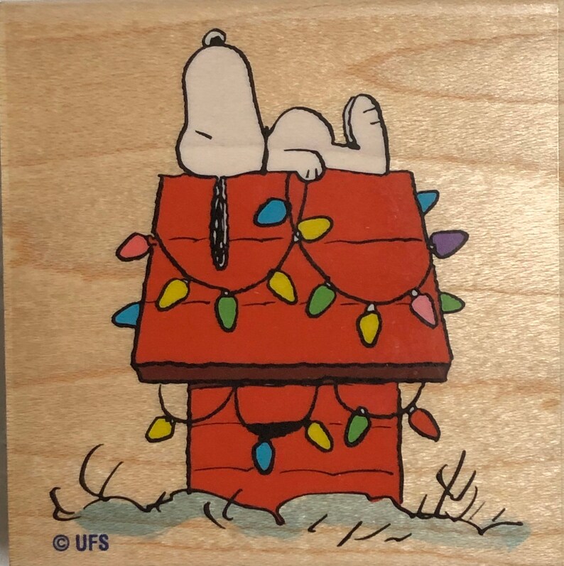 Snoopy Decorated Dog House Collectible New Wood Mounted Rubber | Etsy