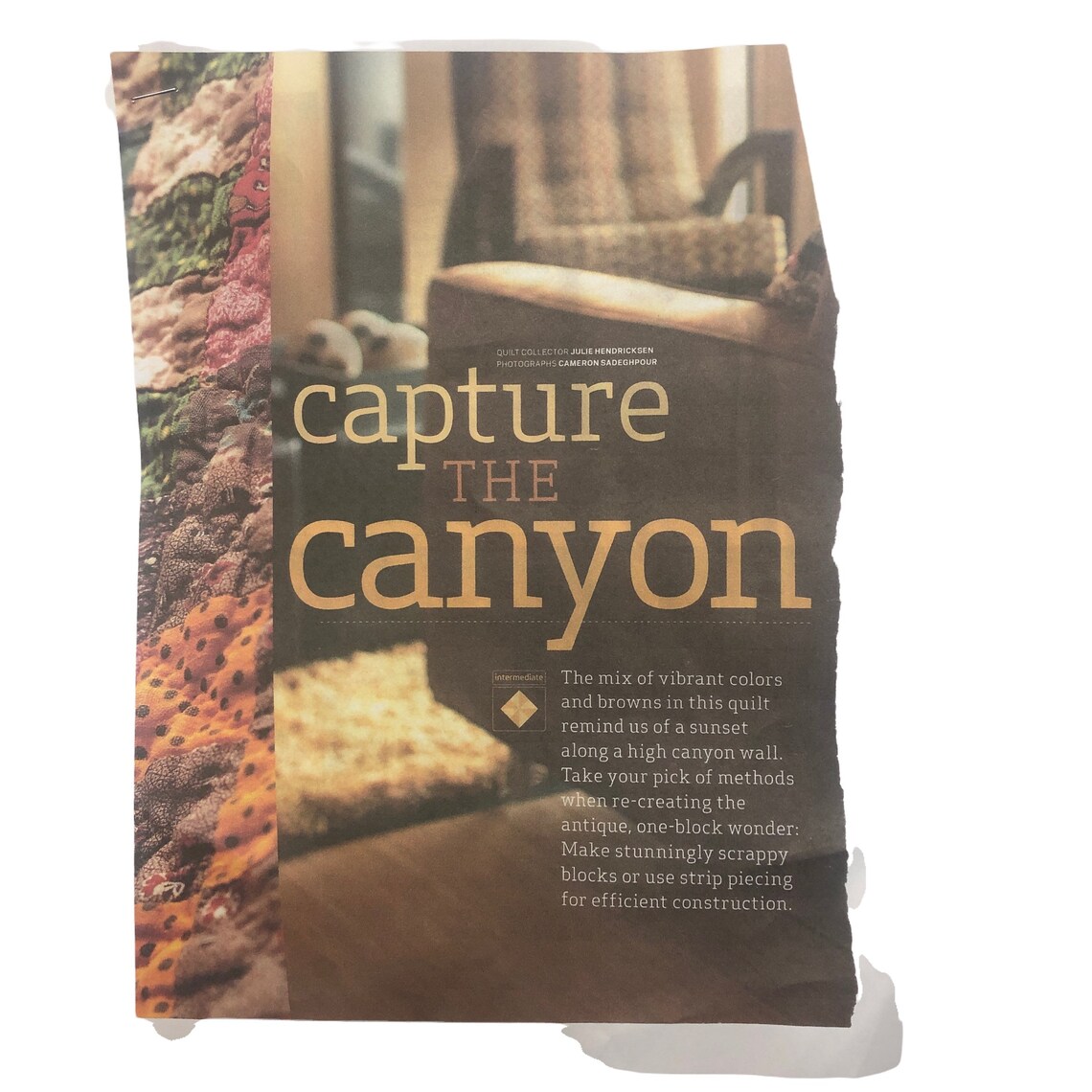 Capture the Canyon Quilt Kit Earth Tones Scrappy Blocks Strip Etsy
