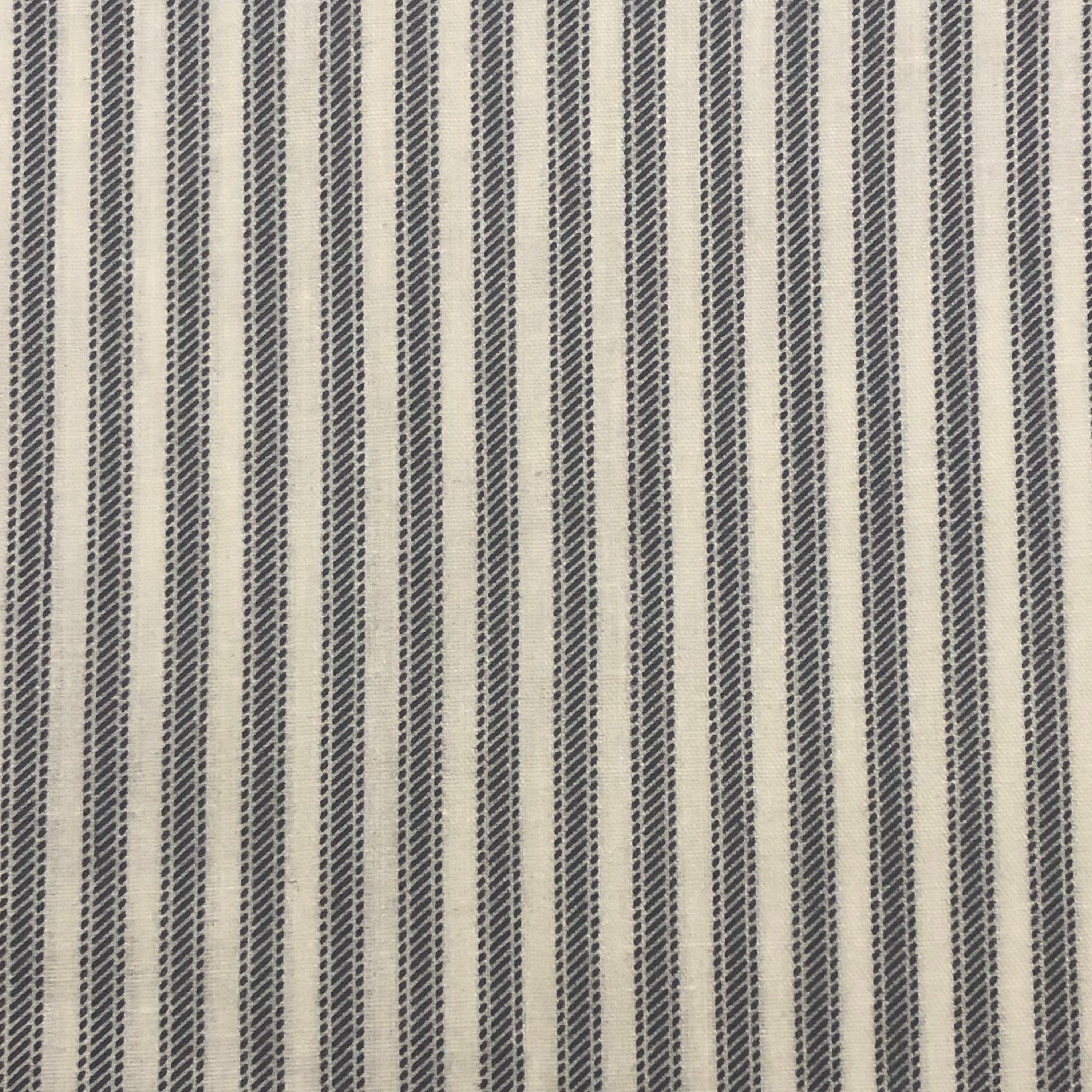 Blue And White Ticking Cotton Fabric Lightweight Quilt Craft Etsy