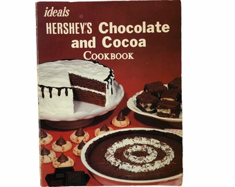 1982 Hershey&#39;s Chocolate And Cocoa Softcover Cookbook Chocolate & Cocoa Basics, Cookies, Pies, Cakes, Breads, Desserts, Frostings, Beverages