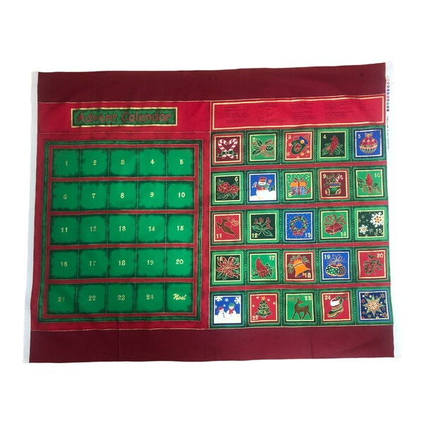 Fabric Advent Panel Etsy