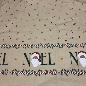Daisy Kingdom Christmas Cotton Fabric: Santa Noel Double Border