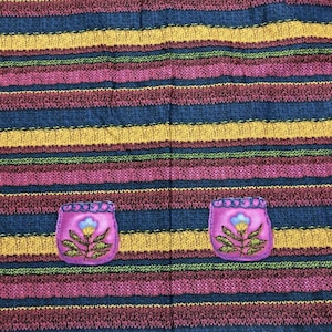 Daisy Kingdom 100% Cotton Fabric Knit Stripe Border With Pockets 4191 OOP BTY