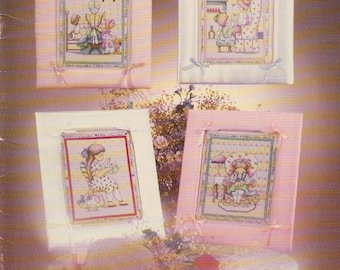 Alma Lynne Cross Stitch Pattern Book, 1980s Girl Designs