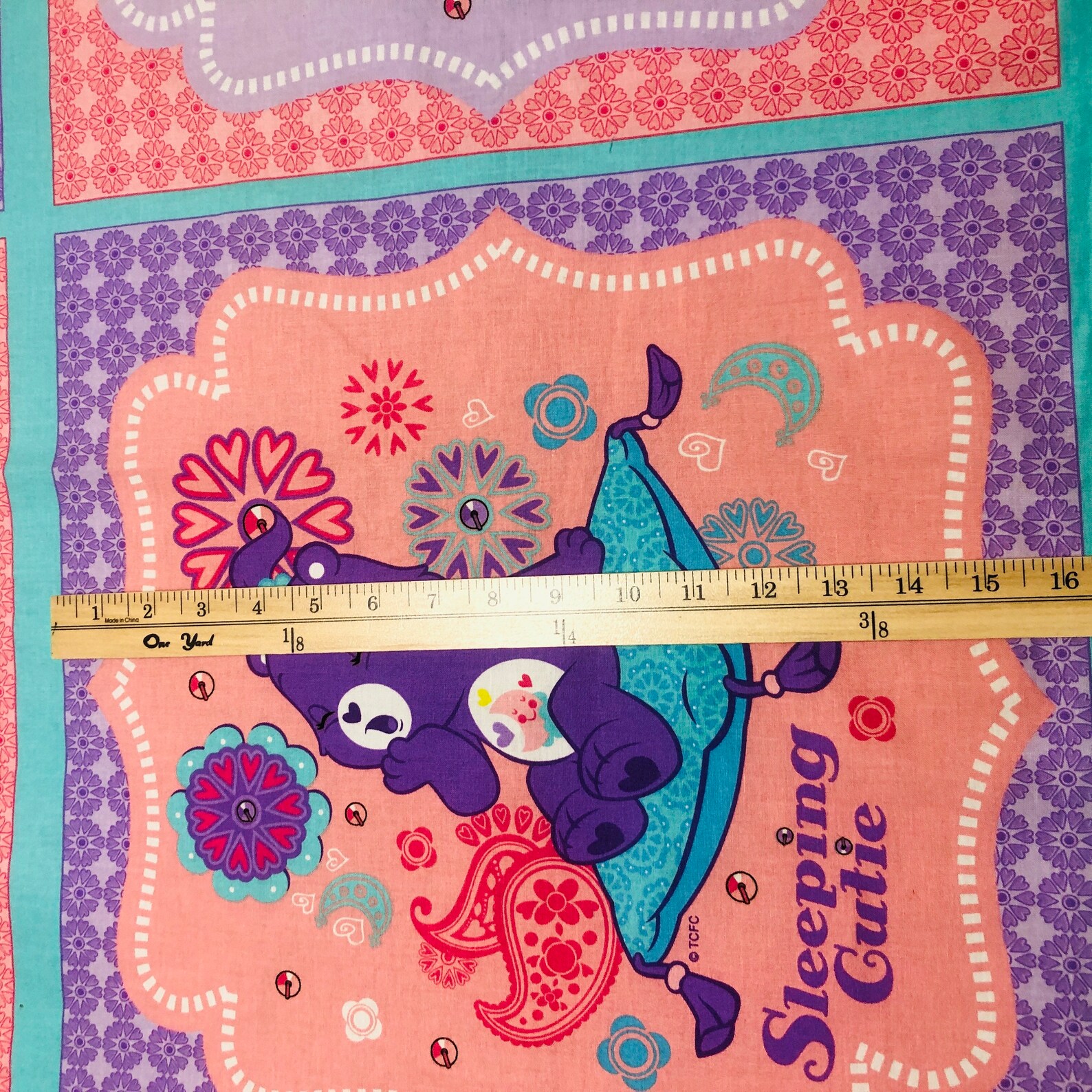 Care Bears Pillow Panels Quilt Top Dream Come True Sleeping Etsy