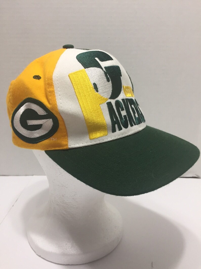 Green Bay Packers Hat Vintage 90s Wool Blend Snapback NFL | Etsy