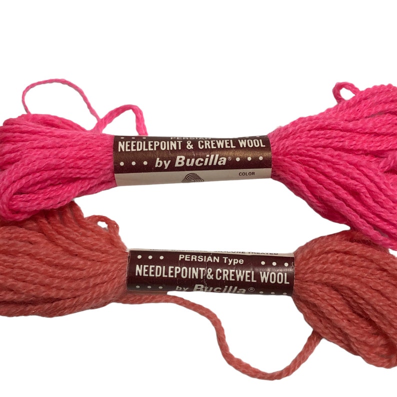 Mix of Crewel and Needlepoint Yarn Virgin Wool Bucilla Laine Etsy