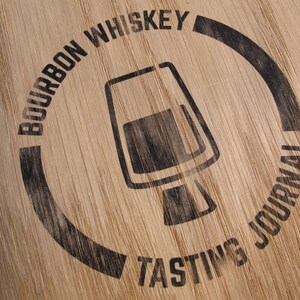 Bourbon Whiskey Tasting Journal, Softcover, Wood Veneer Cover image 3