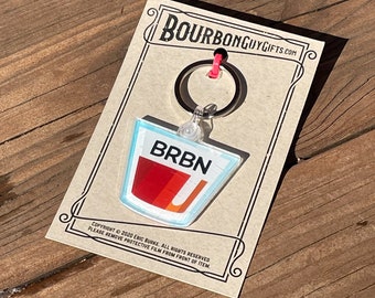 BRBN in a Glass, Acrylic Keychain