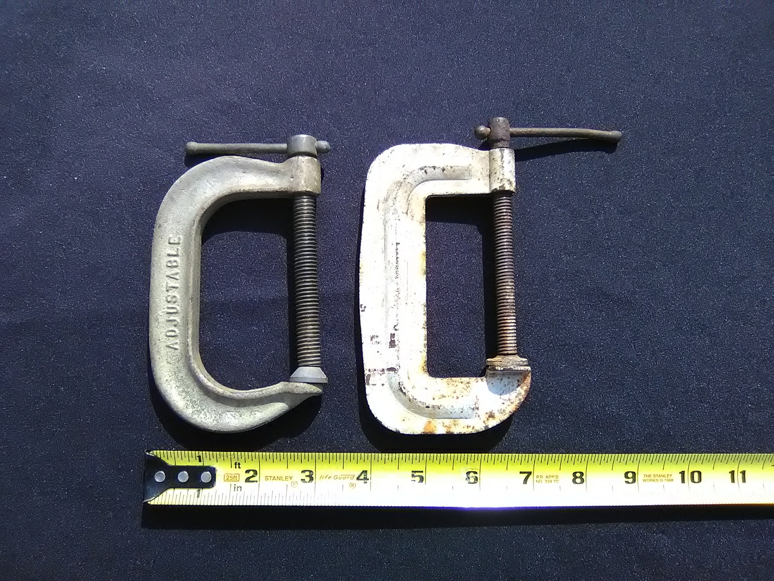 Vintage clamps. C clamps. 2 Lot. Metal clamps. Etsy