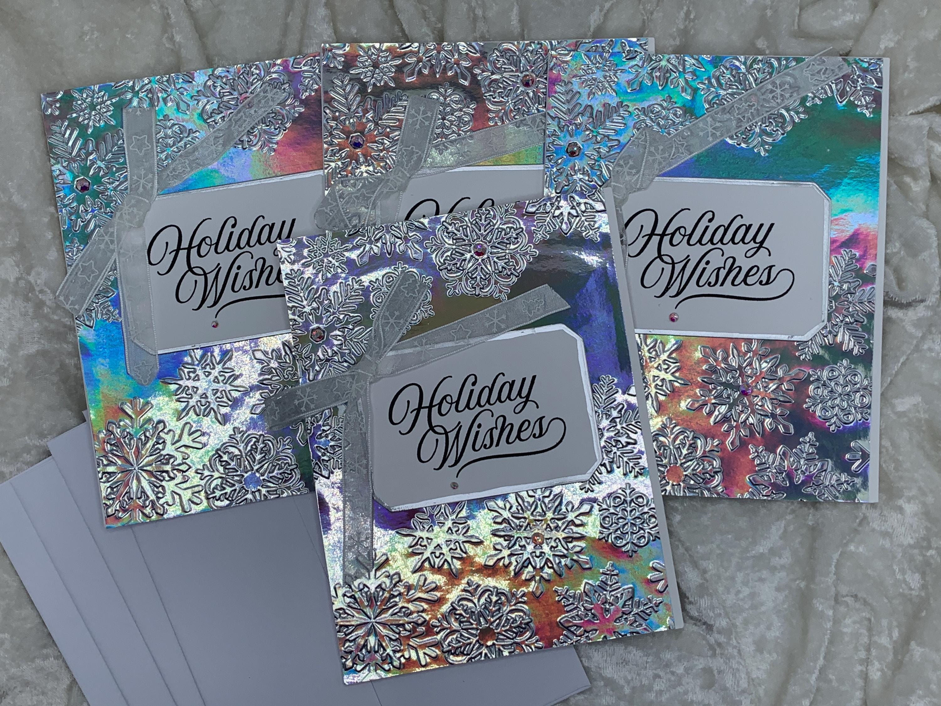 Holographic Foil Christmas Cards - Etsy