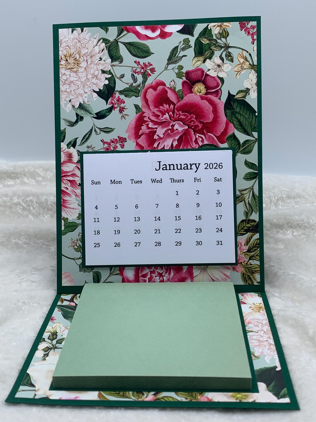 2026 Calendar, Desk Style, Flowers Theme, Handmade - Etsy