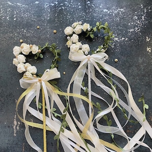 flower girl wand Magic wand Butterfly Wand Heart wands flower wand fairy wand princess wand ivory Gold ribbon wand wedding accessories