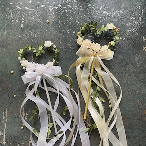 flower girl wand Magic wand Butterfly Wand Heart wands flower wand fairy wand princess wand White Gold ribbon wand wedding accessories
